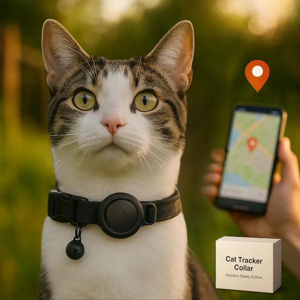 Lisslune | Cat GPS Tracker Collar | Quick Release Closure, Reflective Design & Durable for Outdoor Safety Adventures