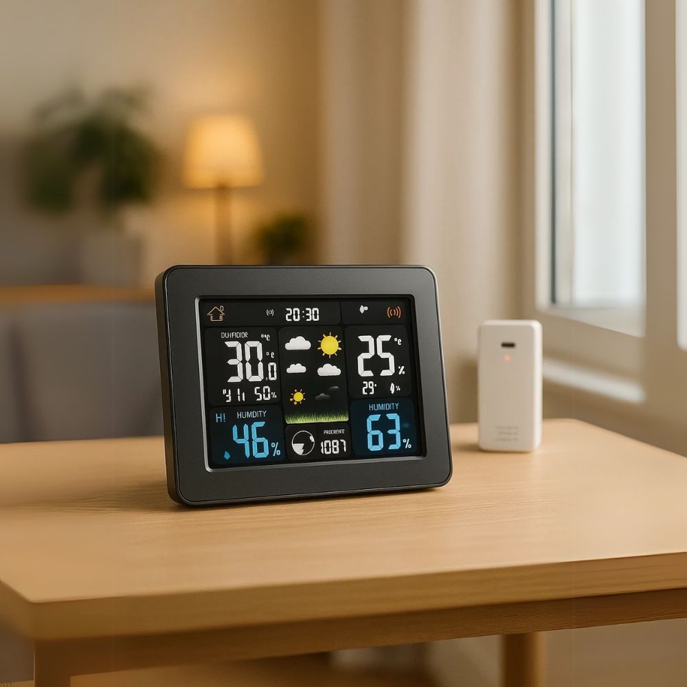 Lisslune | Personal Home Weather Station | Wireless Indoor/Outdoor Temperature & Humidity Monitor for Accurate Weather Forecasting