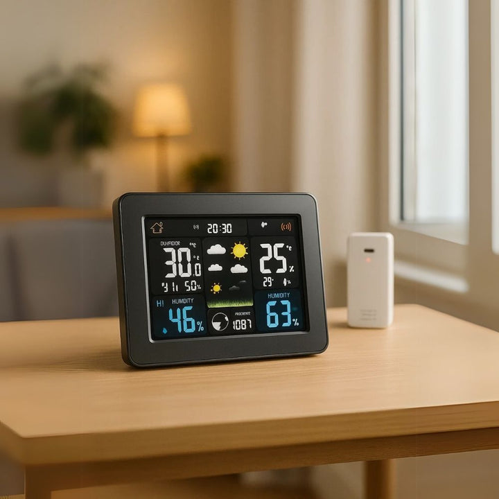 Lisslune | Personal Home Weather Station | Wireless Indoor/Outdoor Temperature & Humidity Monitor for Accurate Weather Forecasting