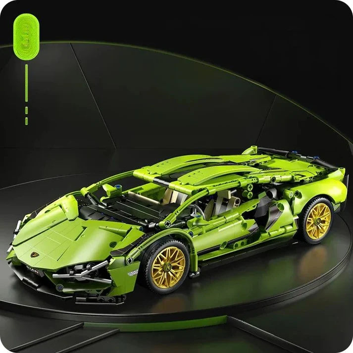 Lisslune | Racing Supercar Building Blocks | 1280 Pieces, Wireless Control & Realistic 1:14 Scale Model for Kids and Adults