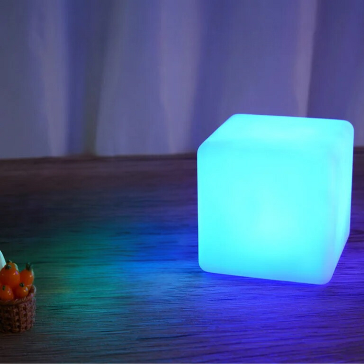 Lisslune | LED Cube Lamp - Modern Square Lamp with Ambient Lighting