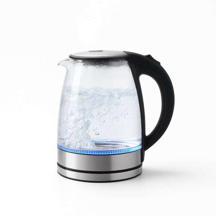 Lisslune | Electric Kettle | 1.8L, 3000W, Rapid Boil, Auto Shut-Off & Borosilicate Glass for Tea, Coffee & Instant Meals