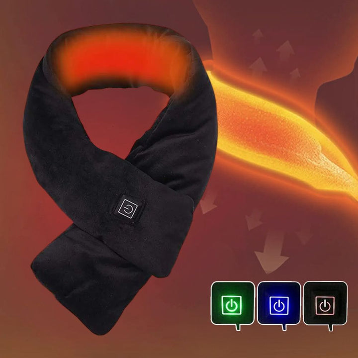 Lisslune | Heated Synthetic Fur Scarf UK – Rechargeable USB Winter Scarf, Soft Thermal Neck Warmer