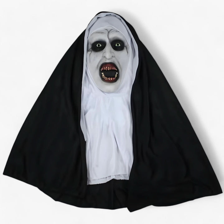 Lisslune | Raven | LED Nun Mask - Spooky Halloween Look