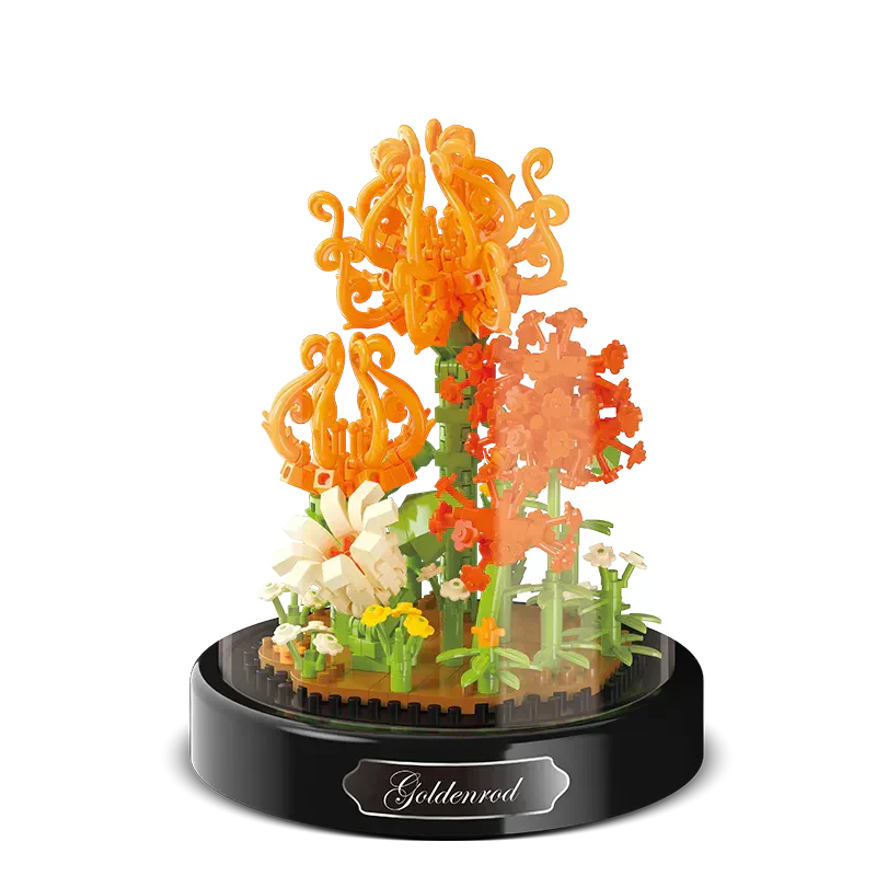 Lisslune | BloomBrick DIY Micro Flower Building Blocks | Mini Brick Puzzle | Home Decoration & Gift Idea for Kids