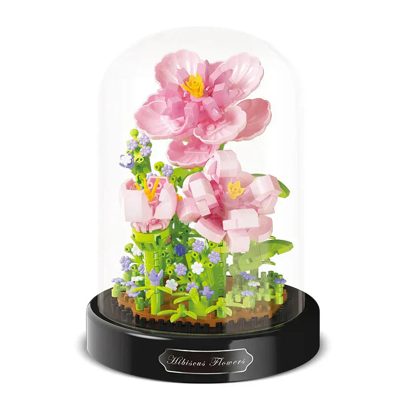 Lisslune | BloomBrick DIY Micro Flower Building Blocks | Mini Brick Puzzle | Home Decoration & Gift Idea for Kids