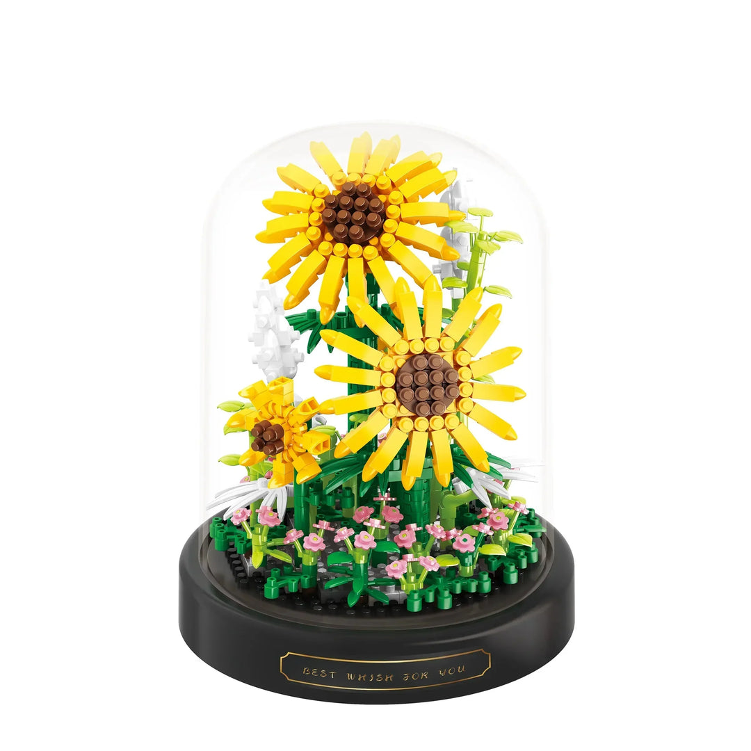 Lisslune | BloomBrick DIY Micro Flower Building Blocks | Mini Brick Puzzle | Home Decoration & Gift Idea for Kids