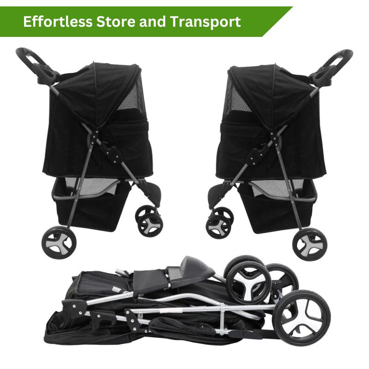 Lisslune | Foldable Stroller for Small and Large Dogs