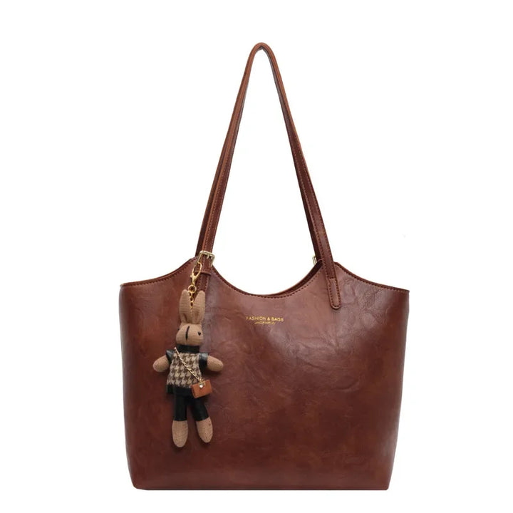 Lisslune | Mirella | Classic Women’s Shopper Bag with Charm – Elegant, Spacious & Timeless