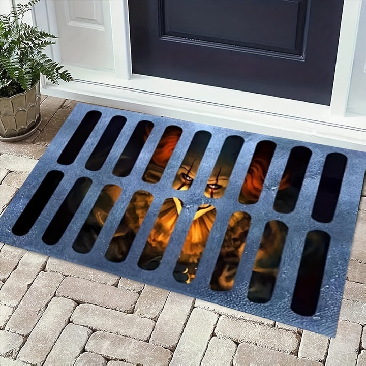 Lisslune | Halloween Horror Door Mat – Non-Slip Polyester Rug for Entryway