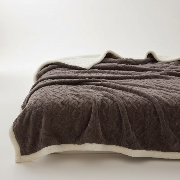 Lisslune | WarmHome Winter Blanket – Luxury Lambswool Fleece Blanket with Double-Sided Design