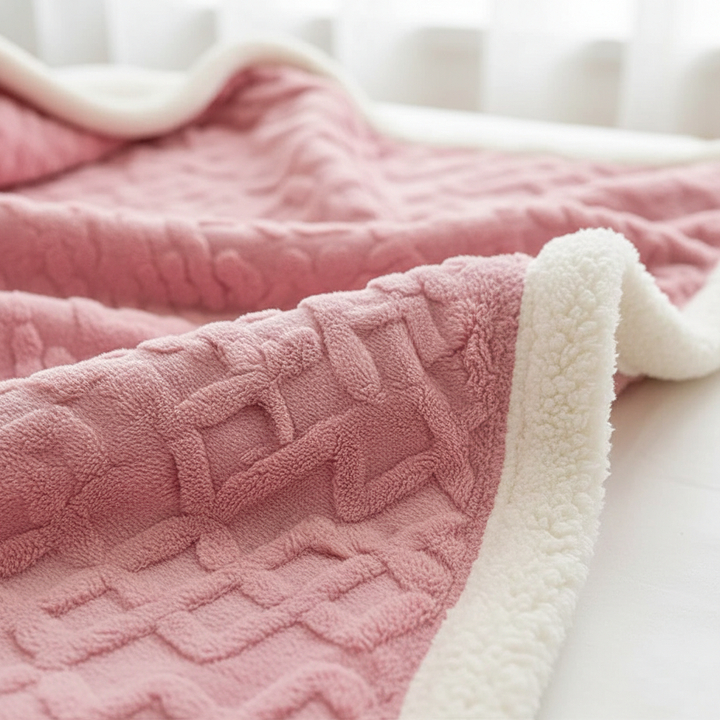Lisslune | WarmHome Winter Blanket – Luxury Lambswool Fleece Blanket with Double-Sided Design