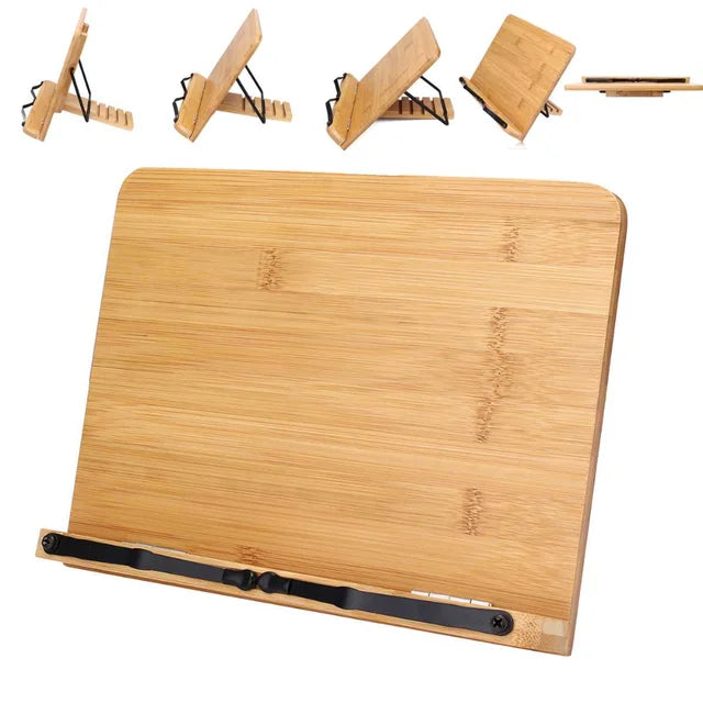 Lisslune | BookBuddy | Portable Adjustable Book Holder with Drawer and Paper Clips