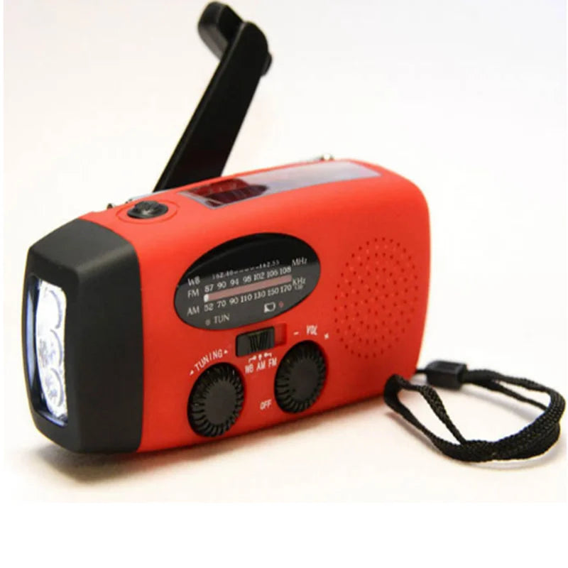 Lisslune | Portable multifunctional emergency radio with solar energy and LED flashlight