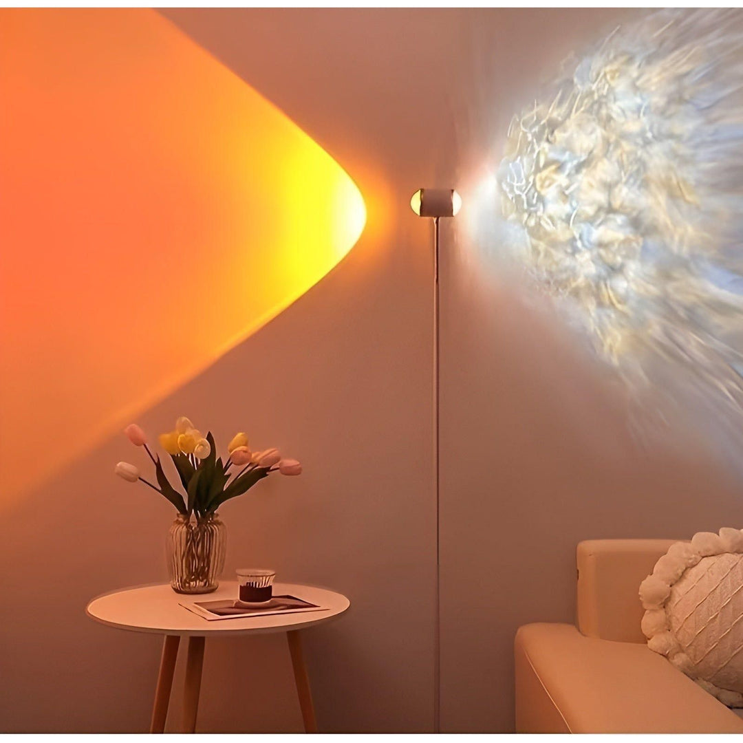 Lisslune | SolAura – USB sunset projection lamp for warm and atmospheric lighting