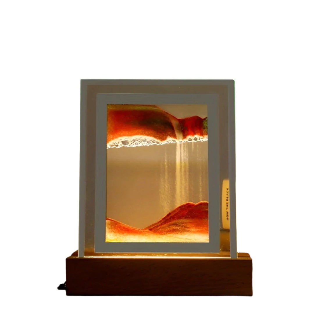 Lisslune | SereniGlow – Hypnotic Sand Art Lamp with Calming LED Light