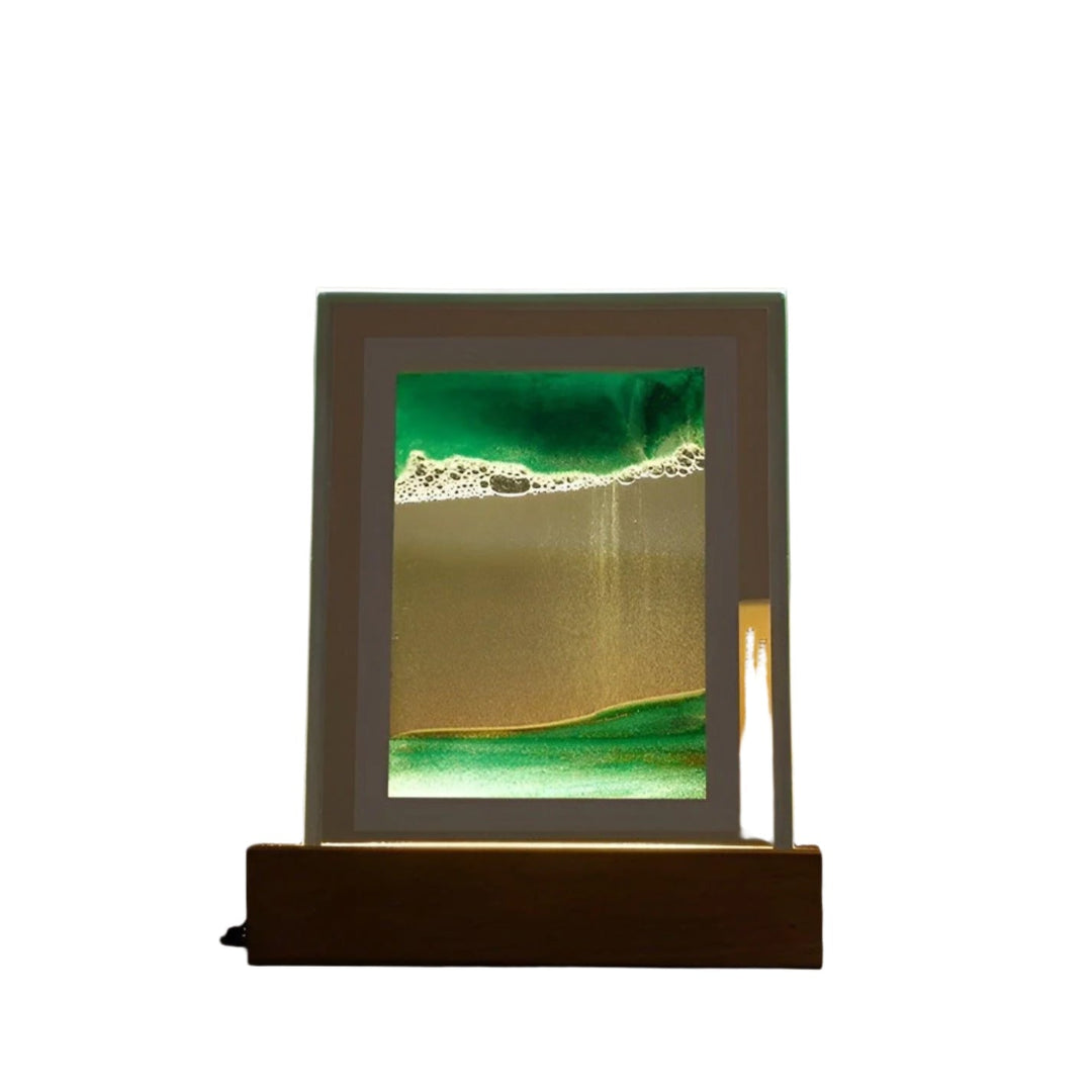 Lisslune | SereniGlow – Hypnotic Sand Art Lamp with Soothing LED Light