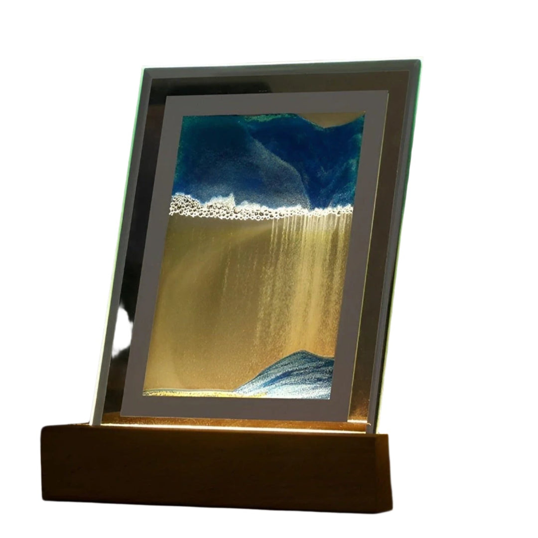 Lisslune | SereniGlow – Hypnotic Sand Art Lamp with Soothing LED Light