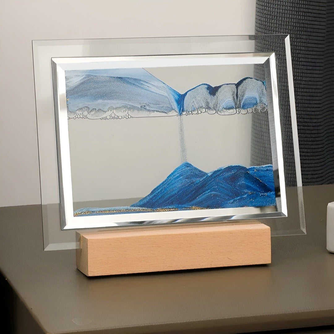 Lisslune | SereniGlow – Hypnotic Sand Art Lamp with Soothing LED Light