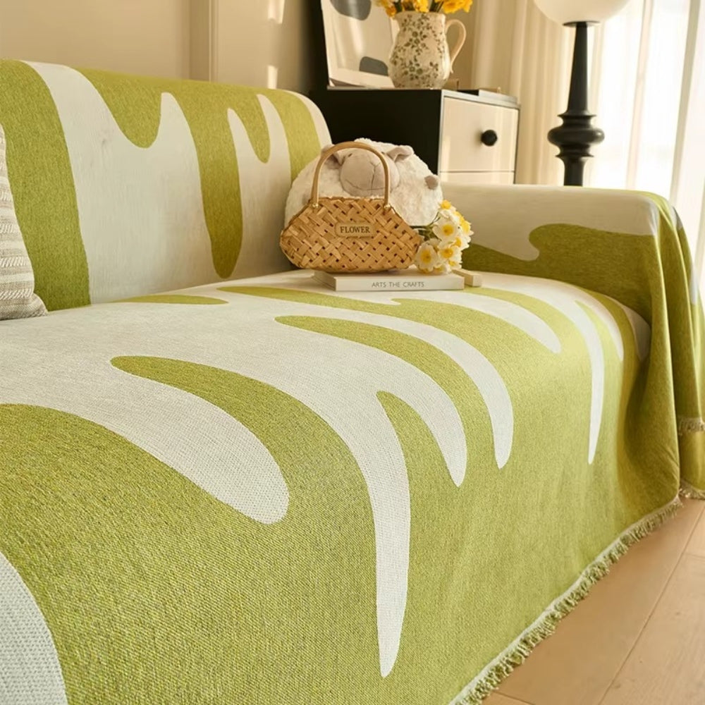 Lisslune | Dripping Color Chenille Sofa Cover
