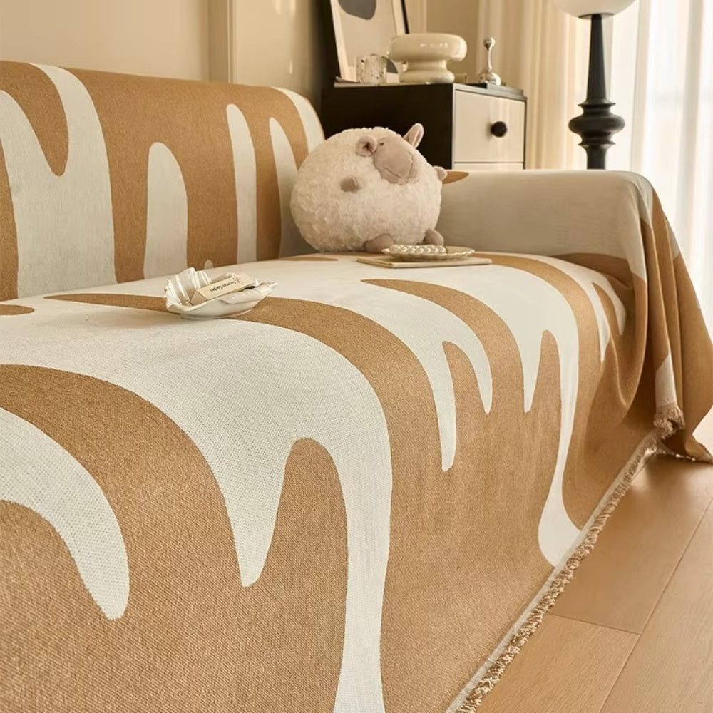 Lisslune | Dripping Color Chenille Sofa Cover