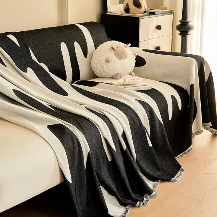 Lisslune | Dripping Color Chenille Sofa Cover