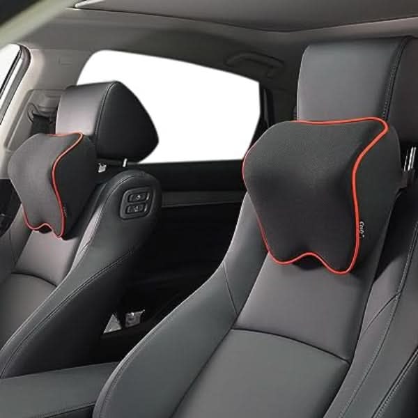 Lisslune | 2-piece Set Memory Foam Neck Pillows for Maximum Driving Comfort