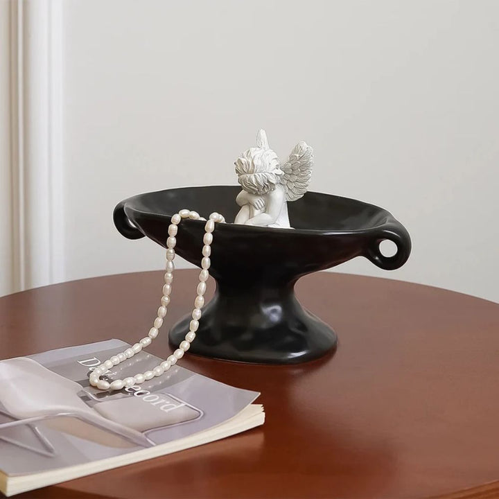 Lisslune | Dual-Ear Ceramic Oval Organizer