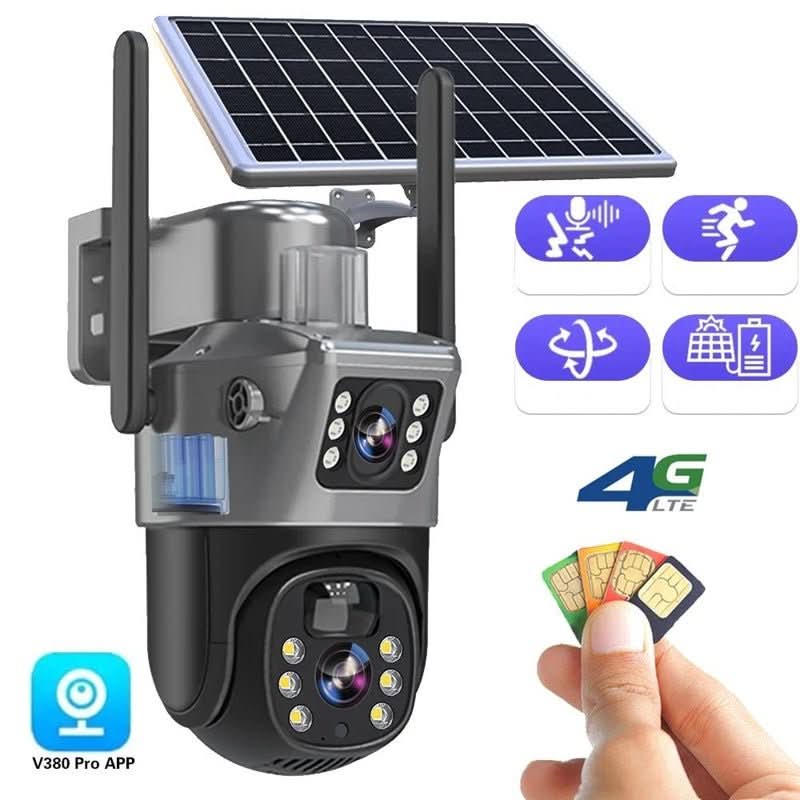 Lisslune | Wireless Surveillance Camera with Solar Panel & 360° App Control