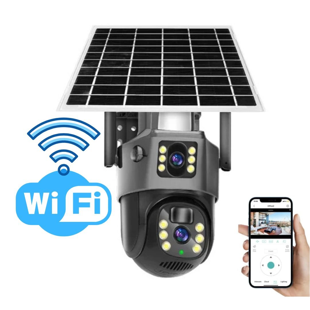 Lisslune | DualGuard Solar 4K – Wireless Security Camera with Solar Panel & 360° App Control
