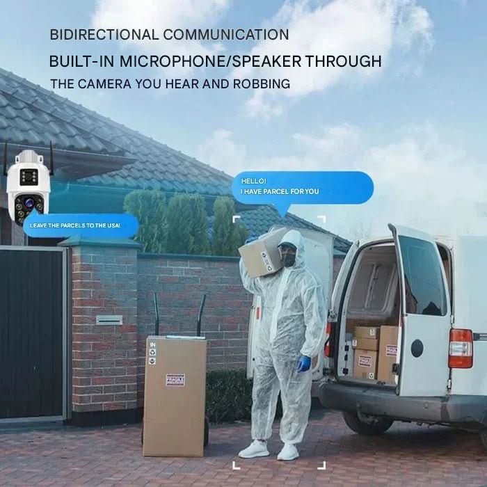 Lisslune | Wireless Surveillance Camera with Solar Panel & 360° App Control