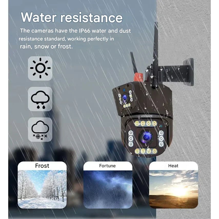 Lisslune | DualGuard Solar 4K – Wireless Security Camera with Solar Panel & 360° App Control