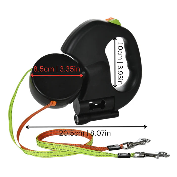 Lisslune | Tanglefree Double Dog Leash with LED – Tangle-Free & Comfortable