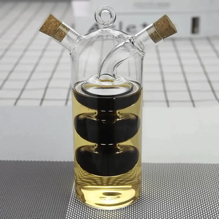 Lisslune | Oil & Vinegar Dispenser – Double Glass Bottle for Stylish Serving & Storing