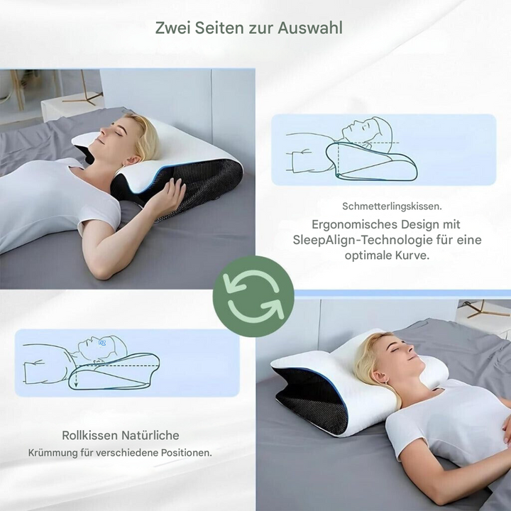 Lisslune | RelaxNeck Ergonomic Memory Foam Pillow – Support for Neck and Back
