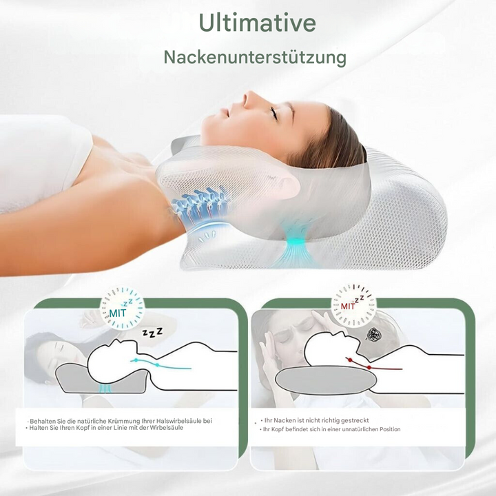 Lisslune | RelaxNeck Ergonomic Memory Foam Pillow – Support for Neck and Back
