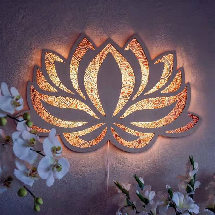 Lisslune | Lotus Mandala wall lamp for a peaceful atmosphere