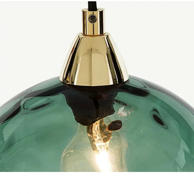 Lisslune | Glasora Pendant Light - Transparent Glass Ball with LED Lighting