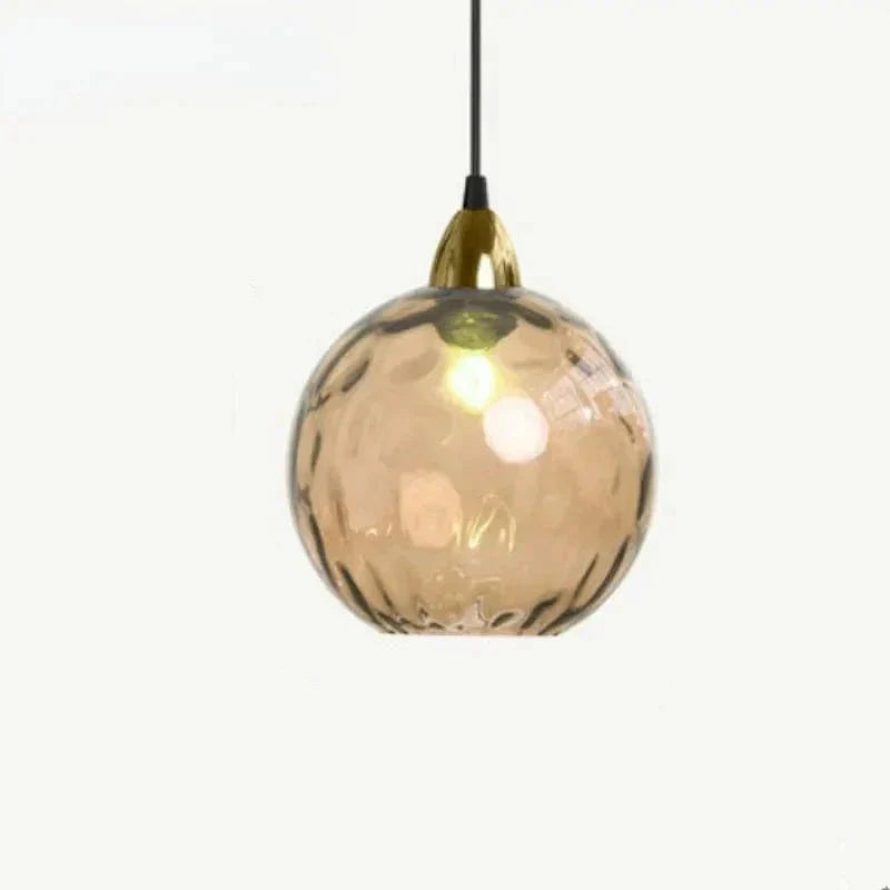 Lisslune | Glasora Pendant Light - Transparent Glass Ball with LED Lighting