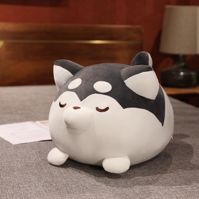 Lisslune | Cuddly Plush Cushions: Cute Lazy Husky and Chubby Shiba Inu Designs
