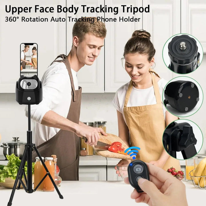 Lisslune | AI Face Recognition Phone Tripod, Keep the Spotlight on You – Hands-Free, Every Time