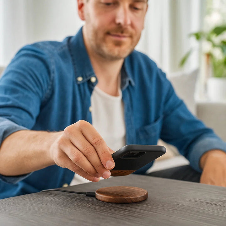Lisslune | Qi Fast Charger with Natural Bamboo Design
