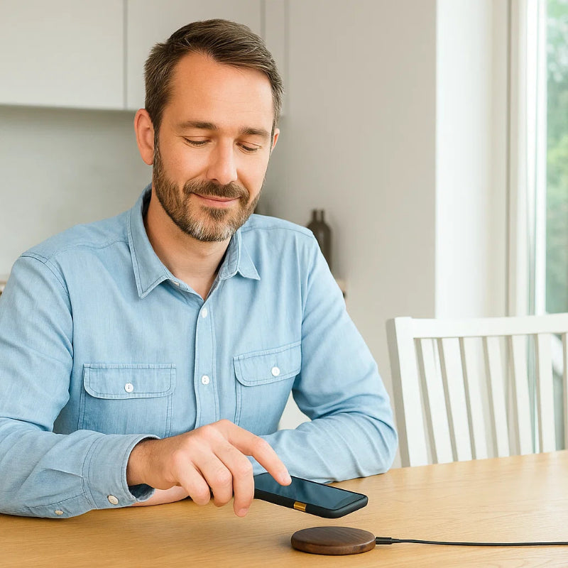Lisslune | Qi Fast Charger with Natural Bamboo Design