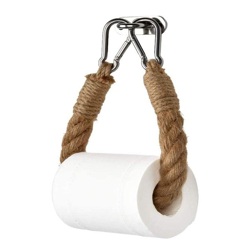 Lisslune | Chic Handcrafted Hemp Rope Toilet Paper Holder - Rustic Farmhouse Aesthetic
