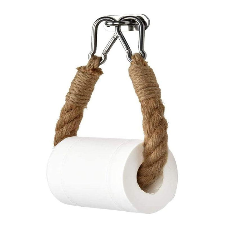 Lisslune | Chic Handcrafted Hemp Rope Toilet Paper Holder - Rustic Farmhouse Aesthetic