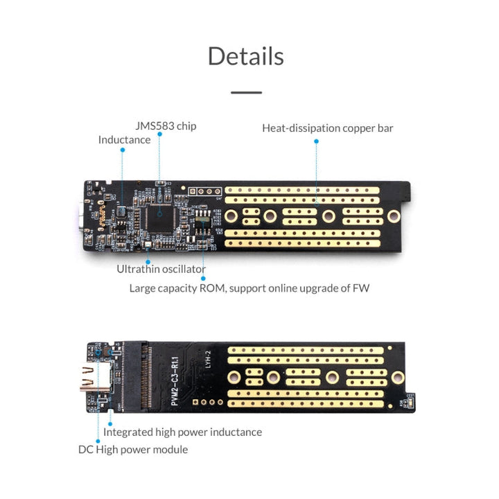 Lisslune | ORICO TCM2-C3 NVMe M.2 SSD enclosure (10Gbps)(Silver)