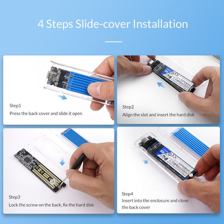 Lisslune | ORICO TCM2-C3 NVMe M.2 SSD enclosure (10Gbps)(Silver)