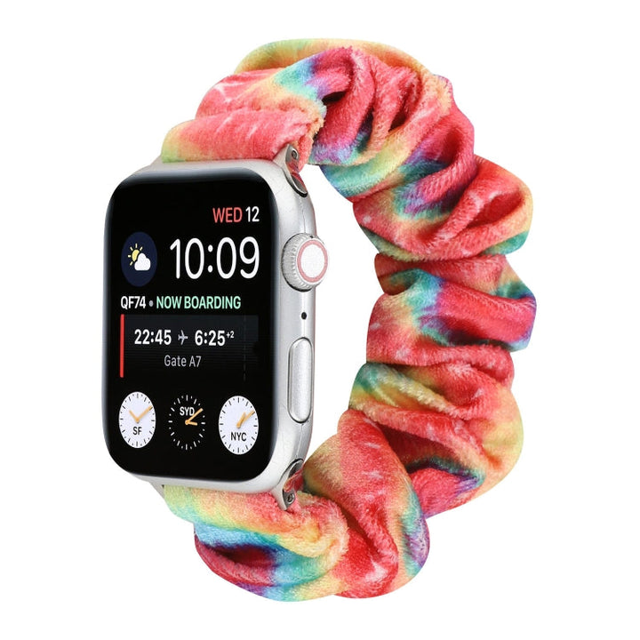 Lisslune | Flannel Hair Ring Bracelet for Apple Watch Ultra 49mm & Watch Ultra 2 49mm / Series 9 & 8 & 7 45mm / SE 3 & SE 2 & 6 & SE & 5 & 4 44mm / 3 & 2 & 1 42mm (6)