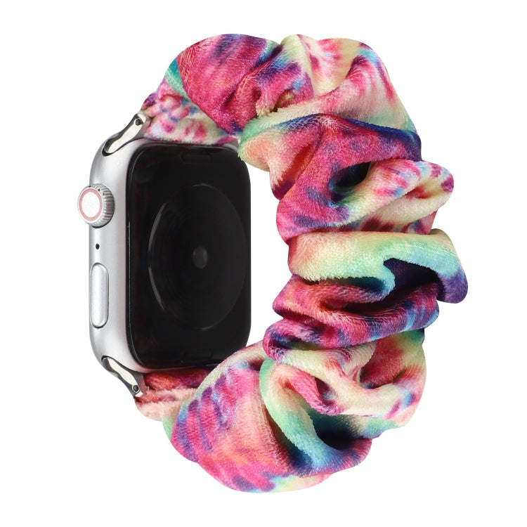 Lisslune | Flannel Hair Ring Bracelet Strap for Apple Watch Ultra 49mm & Watch Ultra 2 49mm / Series 9 & 8 & 7 45mm / SE 3 & SE 2 & 6 & SE & 5 & 4 44mm / 3 & 2 & 1 42mm (8)