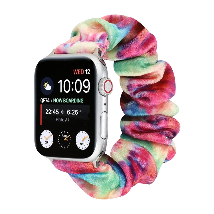 Lisslune | Flannel Hair Ring Bracelet Strap for Apple Watch Ultra 49mm & Watch Ultra 2 49mm / Series 9 & 8 & 7 45mm / SE 3 & SE 2 & 6 & SE & 5 & 4 44mm / 3 & 2 & 1 42mm (8)